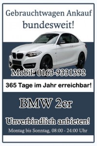 BMW 2er Gebrauchtwagen Ankauf