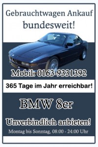 BMW 8er Gebrauchtwagen Ankauf