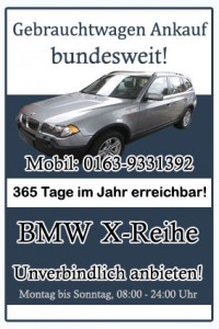 BMW X-Reihe Gebrauchtwagen Ankauf