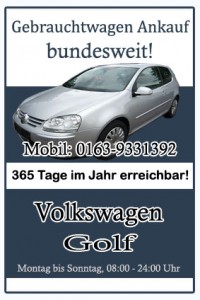 Volkswagen Golf Gebrauchtwagen Ankauf